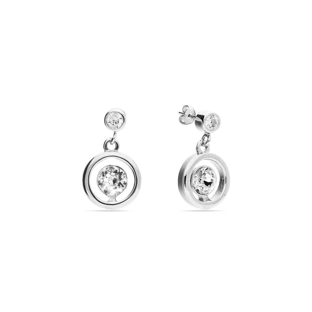 

Серебряные серьги SPARK Punct со Swarovski модели KC1088SS18C