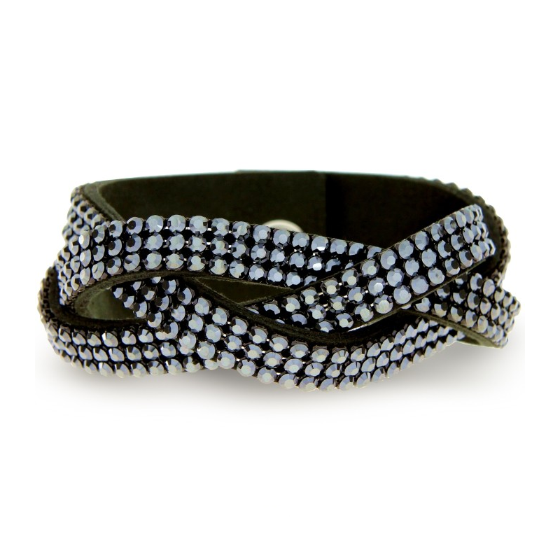 

Браслет из алькантары SPARK Braid Large со Swarovski модели BMESH9CZJ