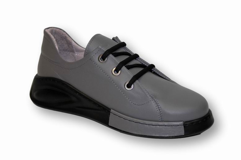

Женские серые кожаные кеды VASARI trend Серый 70024 39