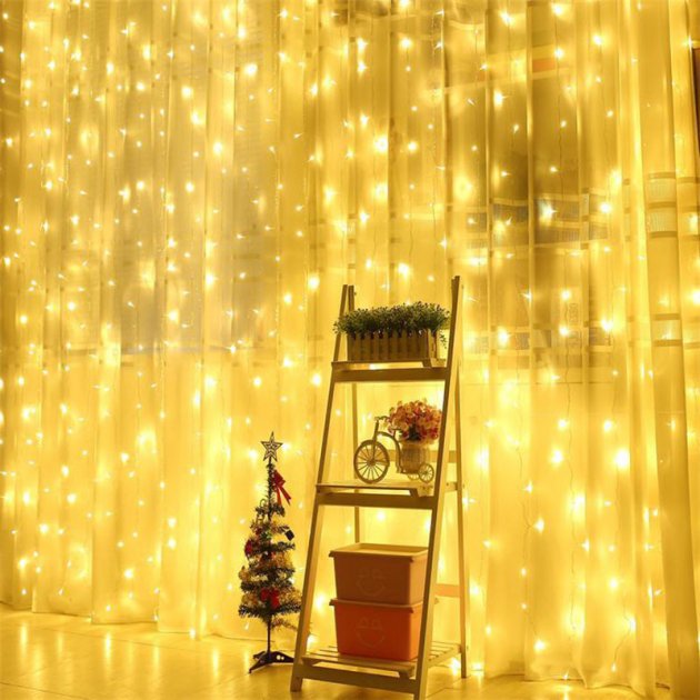 

Светодиодная гирлянда новогодняя наружная штора 360 LED Garland RD-203 Теплый (М-13788)