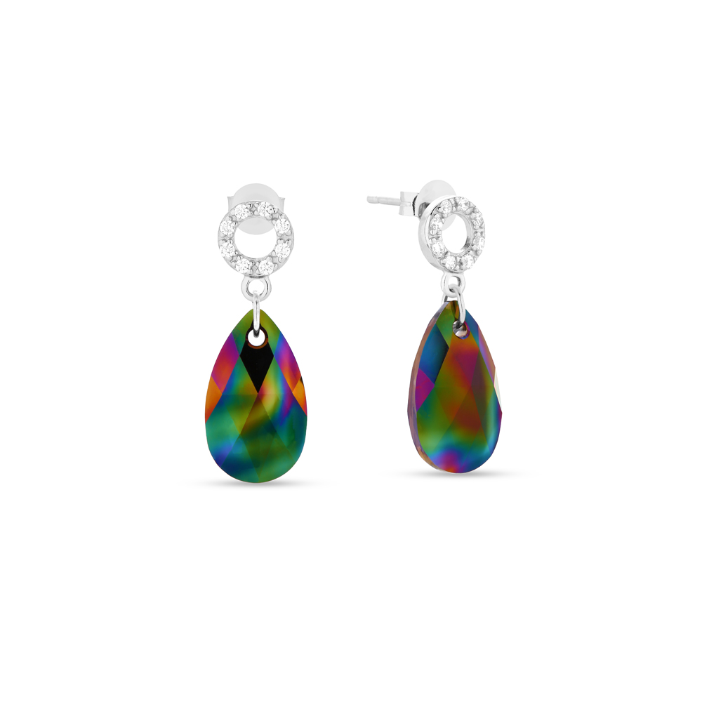 

Серебряные серьги SPARK Mandorla со Swarovski модели KCK610616RD