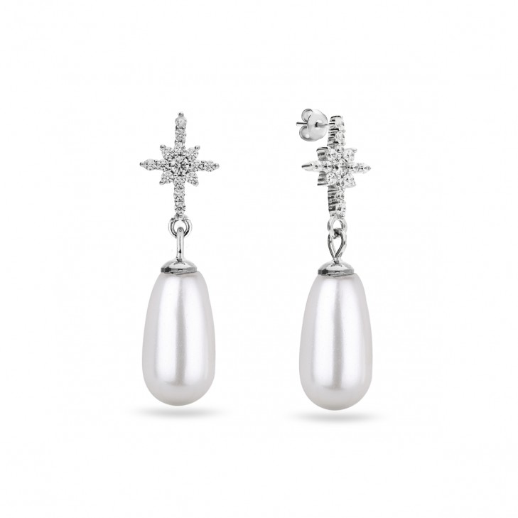 

Серебряные серьги SPARK Bride со Swarovski модели KCN581615W