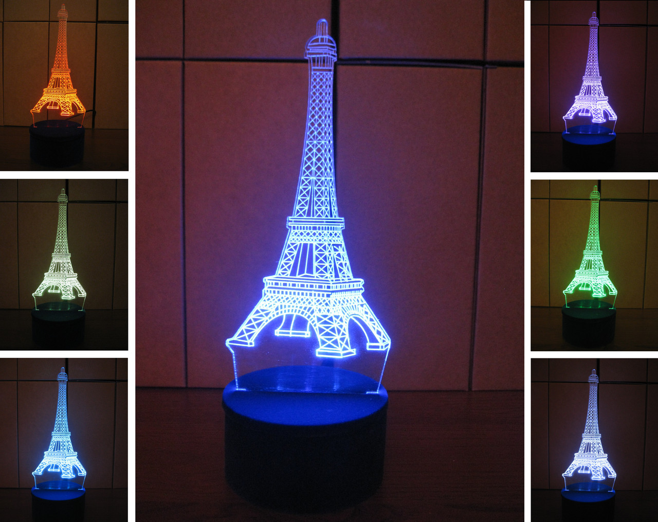 

Ночник декоративный настольный 3D ночник 3D Desk Lamp Эйфелева башня декоративный светильник в спальню