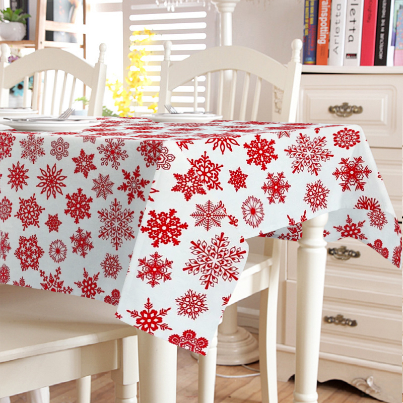 

Скатерть новогодняя "Снежинки (Белый)" 240х140 см