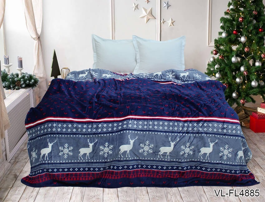

Плед новогодний из велсофта TAG Tekstil VL-FL4885 200x220 PledVL-150e