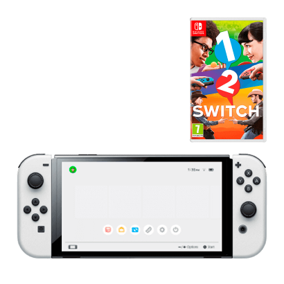 

Набор Консоль Nintendo Switch OLED Model HEG-001 64GB White Новый + Игра 1-2 Switch