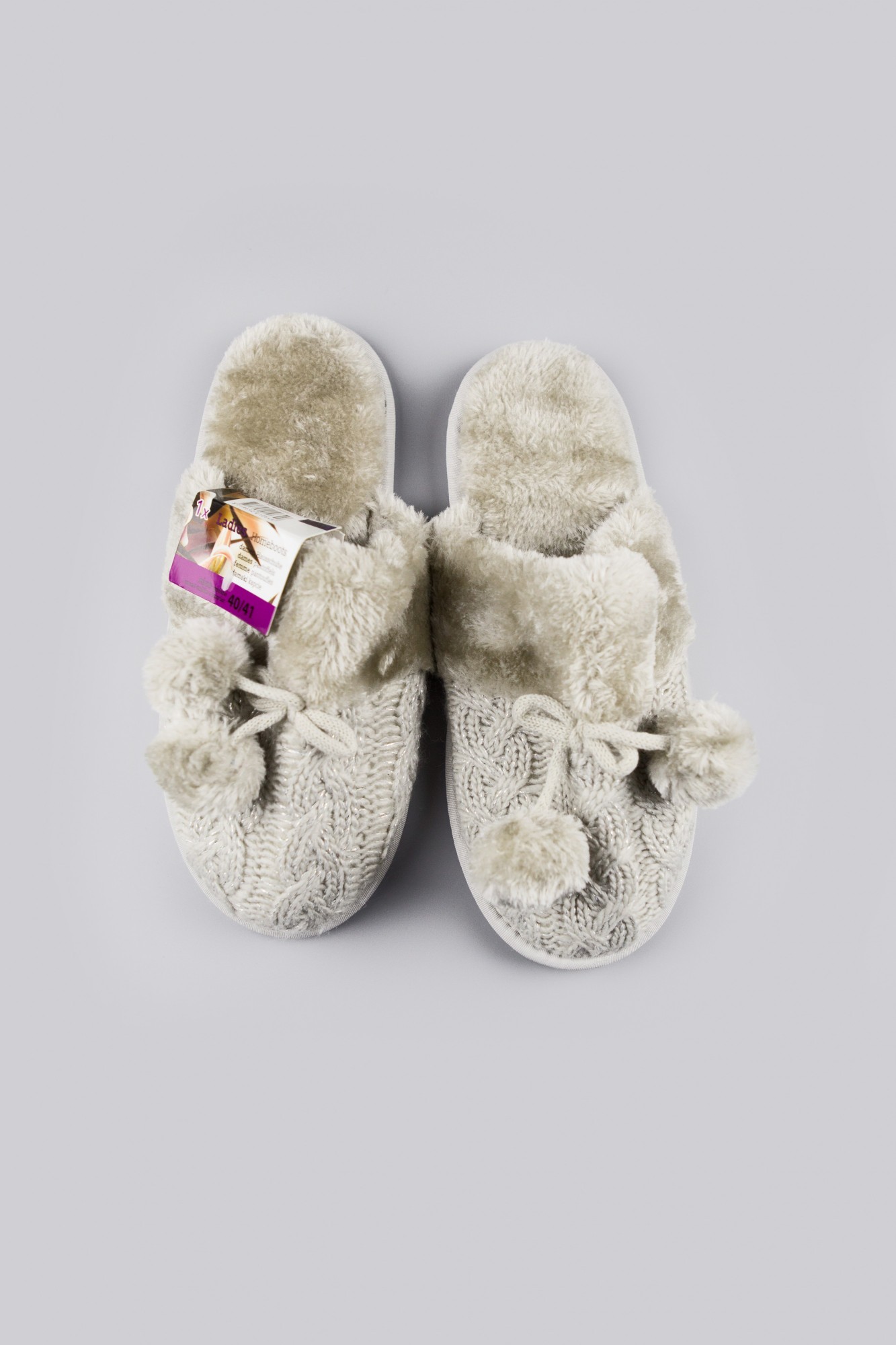

Домашние тапочки Primark 40/41 серый 2005338280172