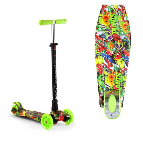 

Самокат четырехколесный "Best Scooter", Plants vs Zombies