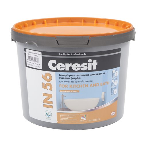 

Краска акриловая Ceresit IN 56 Kitchen&Bath 10 л 11840633