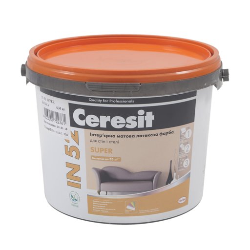 

Краска акриловая Ceresit IN 52 Super 3 л 11840682