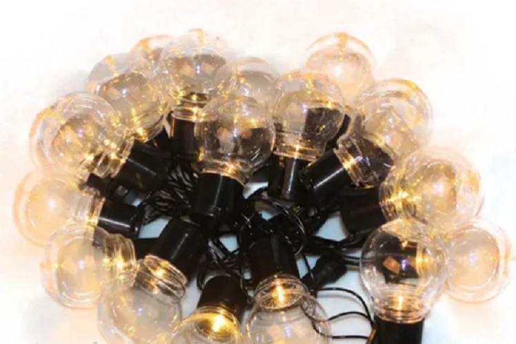 

Новогодняя гирлянда 20 Led шарики на батарейках 4 метра (330241-Нов) Теплый свет