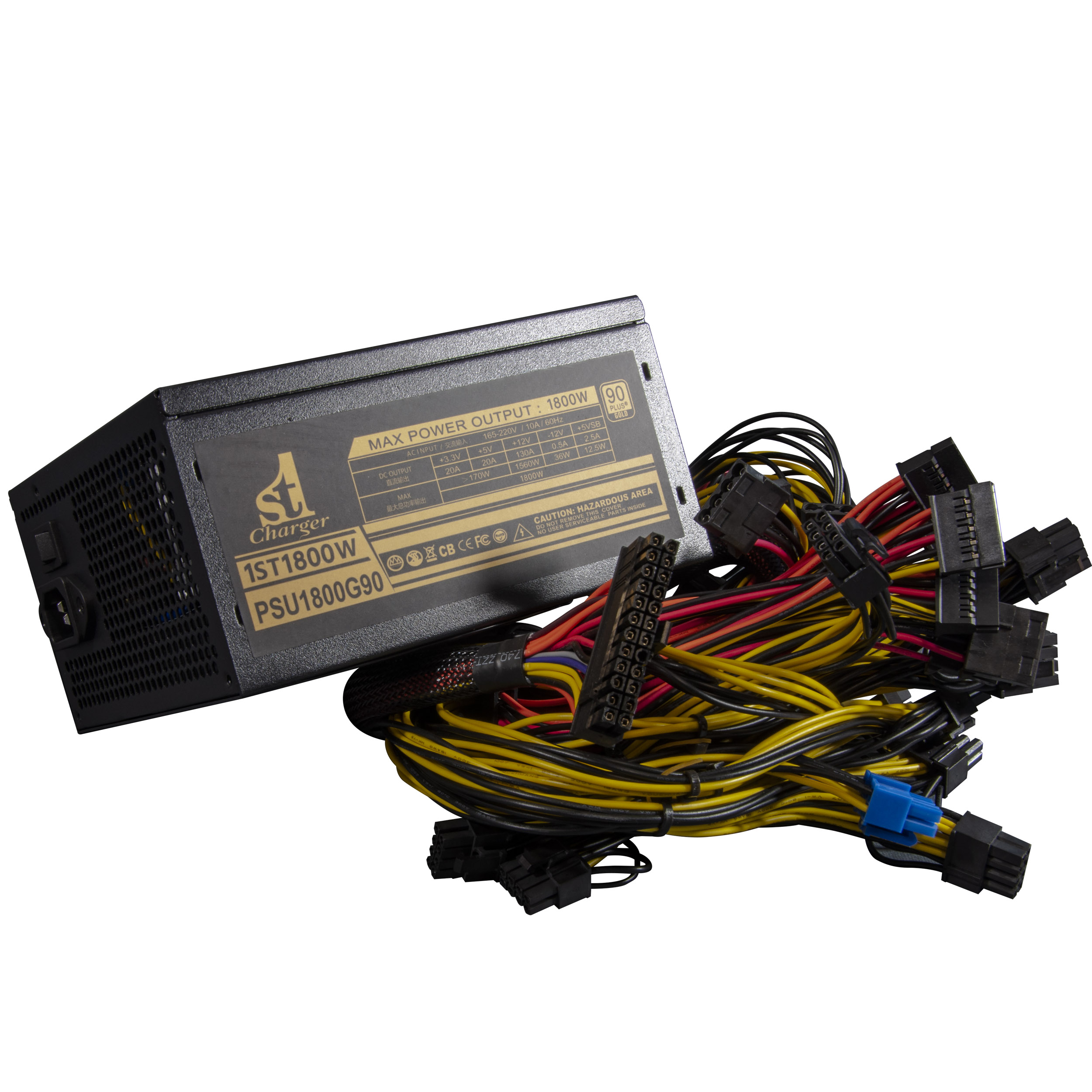 

Блок питания 1stCharger 1ST1800W, APFC, 14cm fan, Gold, OEM