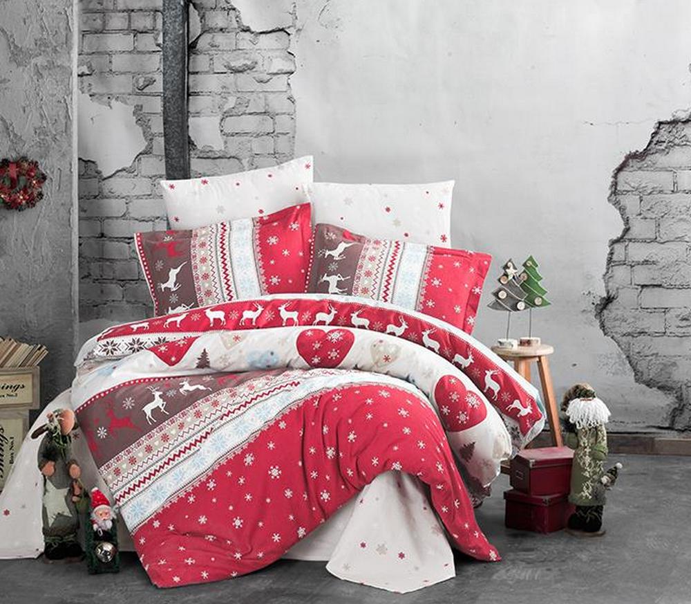 

Комплект постільної білизни Clasy Flanel 200x220 Santa