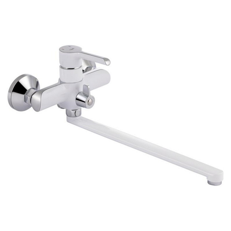 

Змішувач для ванни Qtap Grand WCR 005 Чехія латунь білий хром з душем
