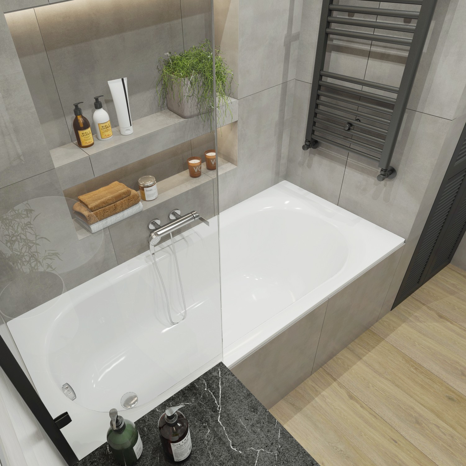 

Акриловая ванна Lavinia Boho Biore 150x70 см с ножками