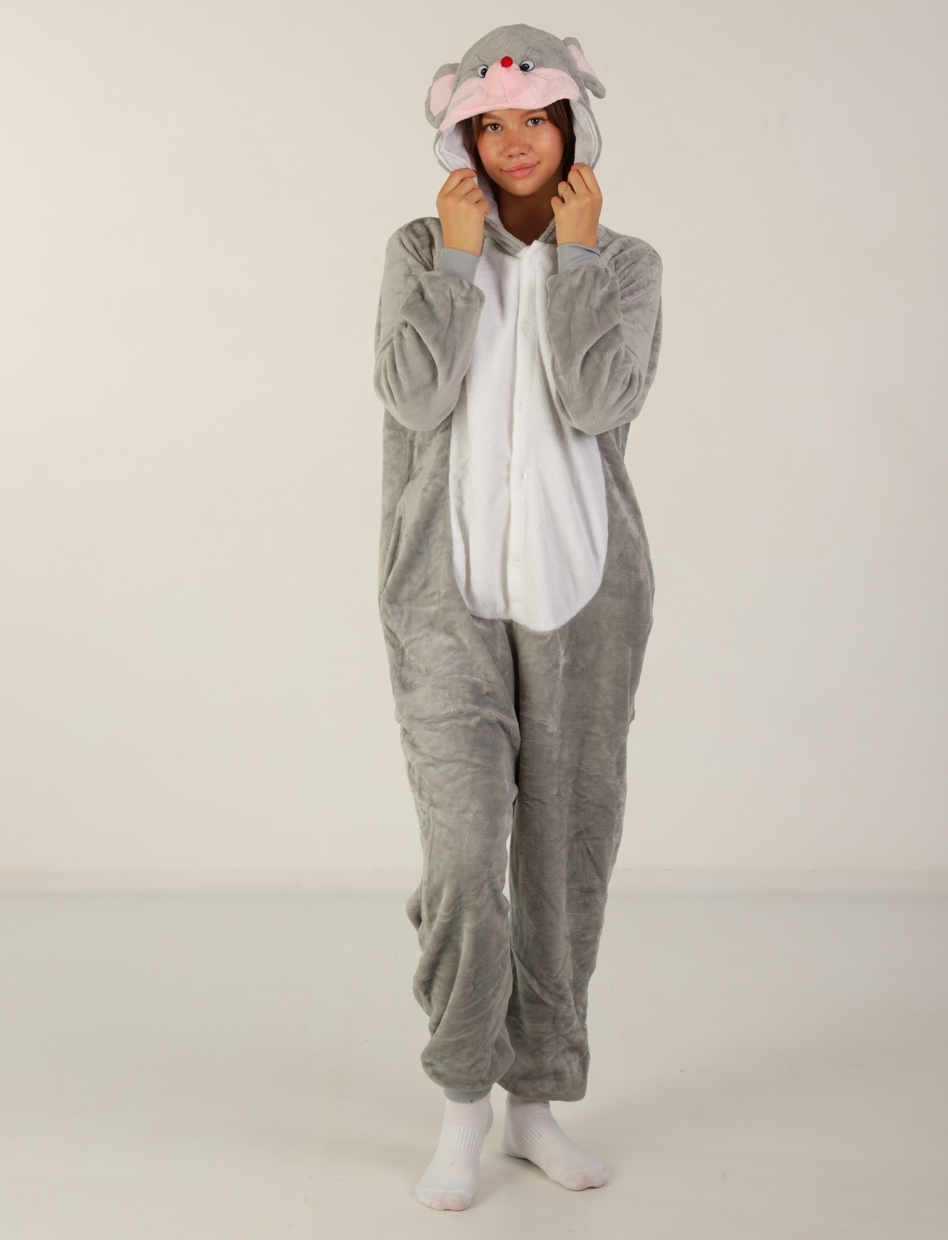 

Пижама Кигуруми Kigurumi Мышка Для Детей И Подростков Серый 130-144 см. (2040)