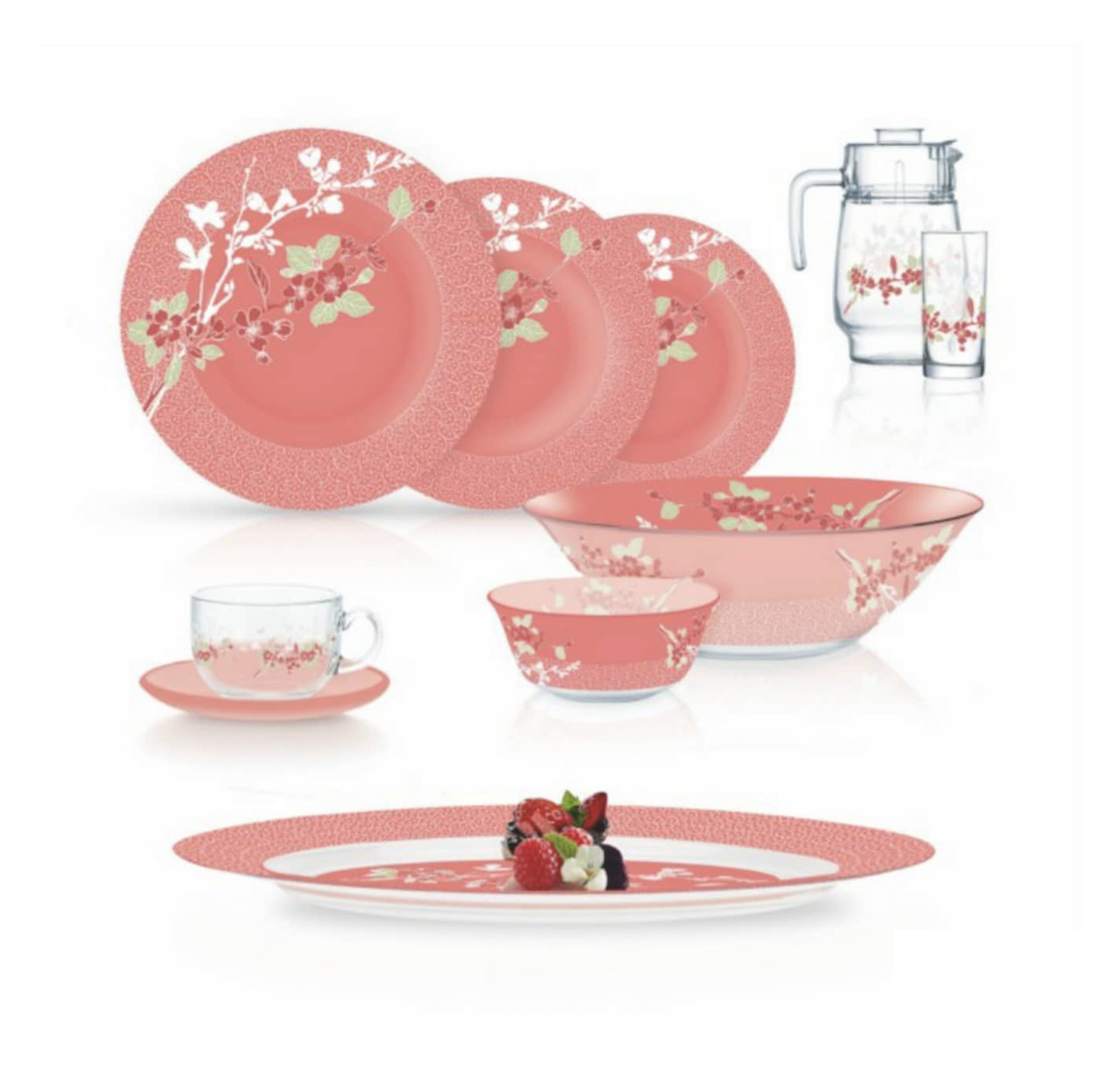 

Сервиз столовый 46 предметов Luminarc Japanese Pink Q0929