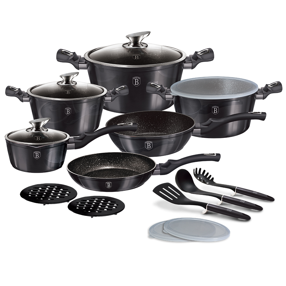 

Набор посуды 18 пр. Berlinger Haus Metallic Line Carbon Pro Edition BH-6887