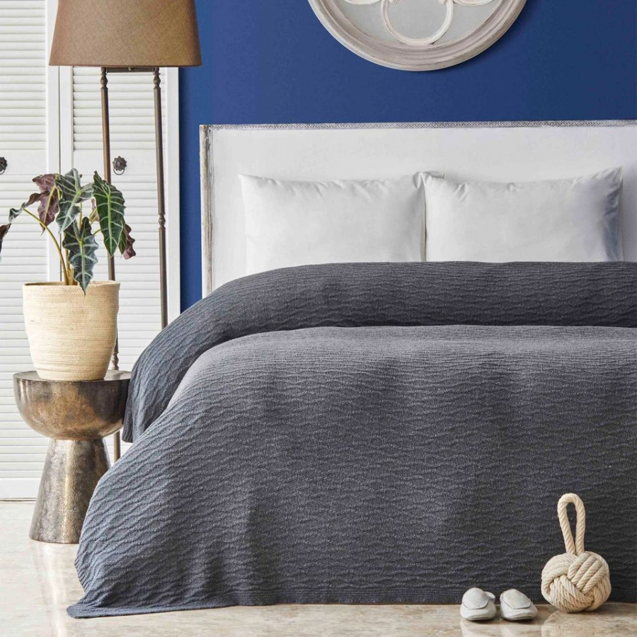 

Современное покрывало Nautica Home 200х220 см Серый