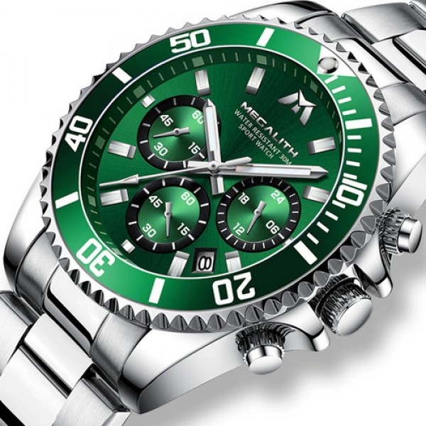 

Наручные часы Megalith 8046M N Silver-Green