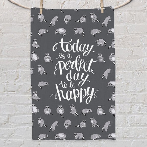 

Полотенце маленькое с принтом Today is a perfect day to be happy Present маленькое полотенце с принтом 80х50 см