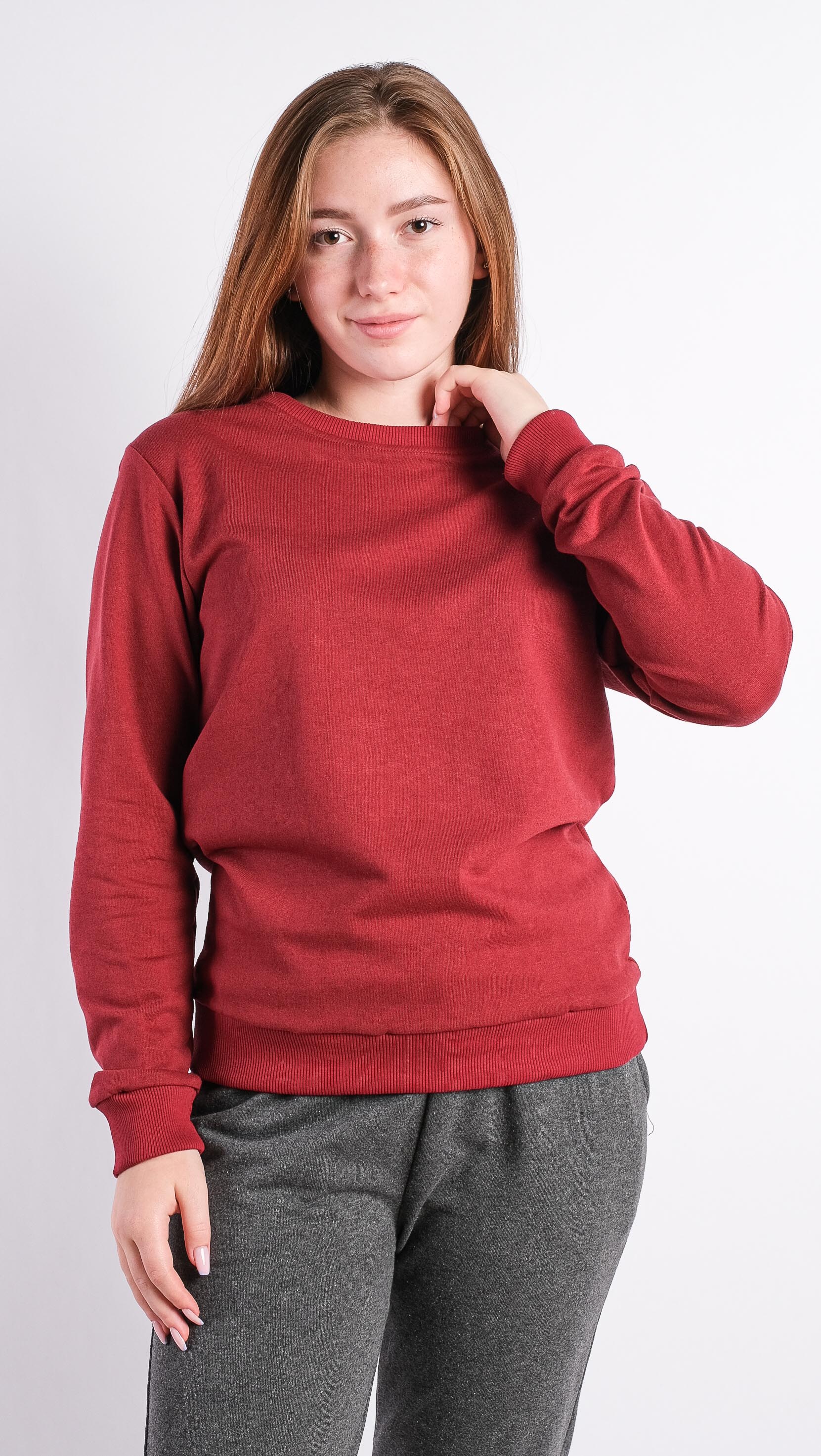 

Свитшот женский Time of Style 85F498  Бордо, Свитшот женский Time of Style 85F498 M Бордо