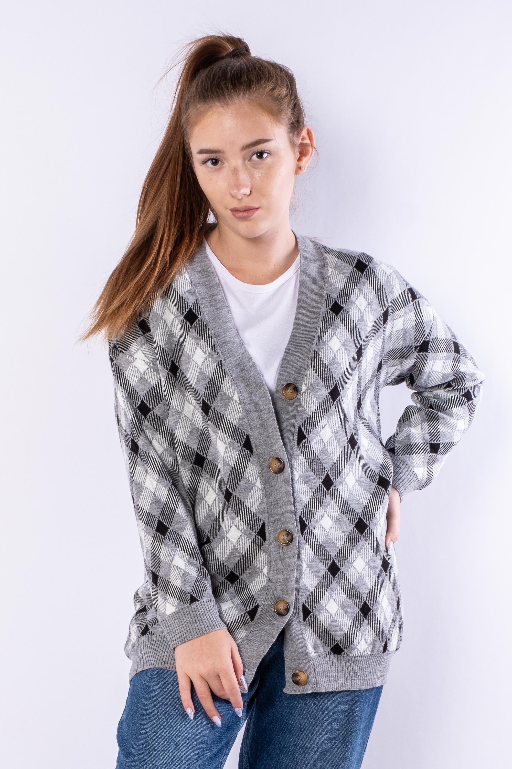 

Кардиган женский Time of Style 646F14004  Серый, Кардиган женский Time of Style 646F14004 XL Серый