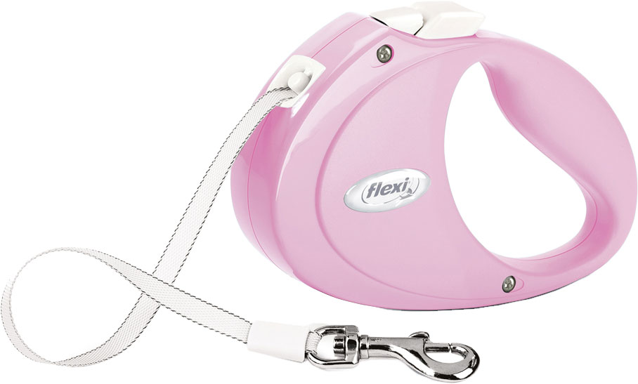 

Поводок-рулетка Flexi Puppy лента 2 м до 12 кг Розовый