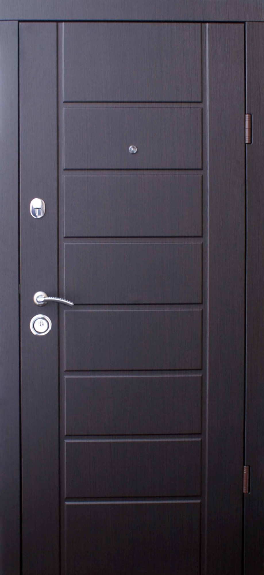 

Двери входные Qdoors Эталон Канзас 850*2050 квартира венге темный левая