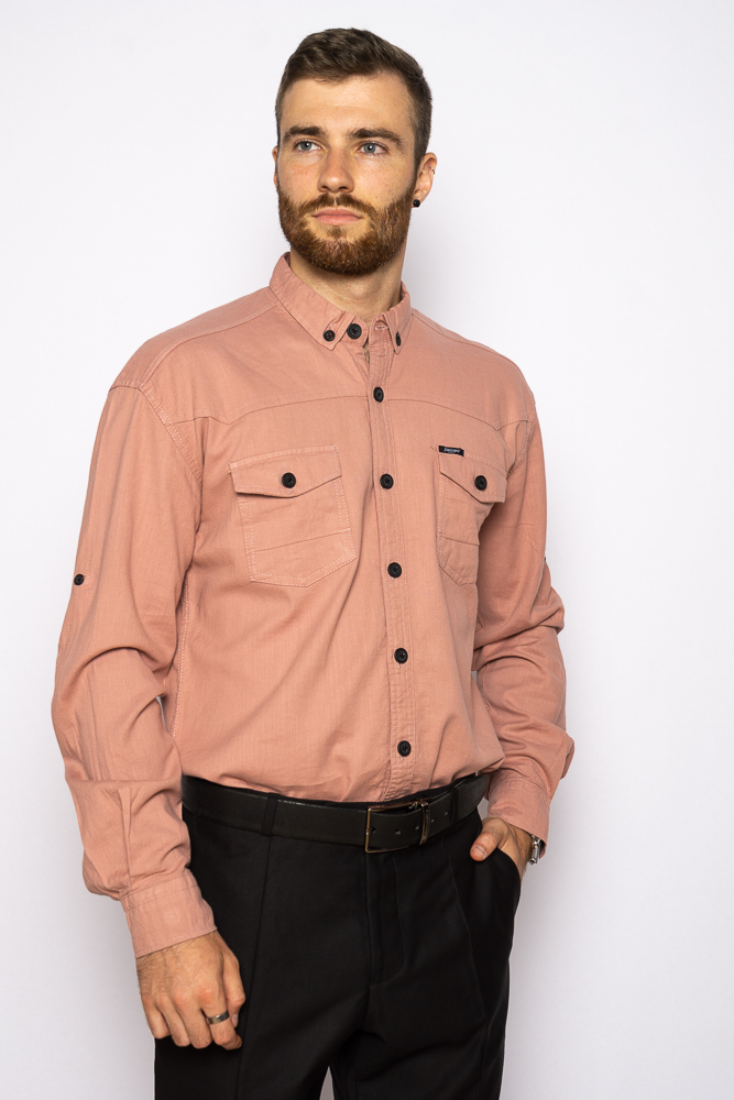 

Рубашка с длинными рукавами Time of Style 644f001 XXL Пудровый