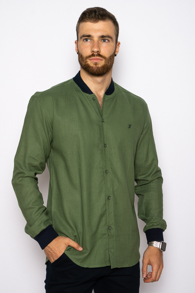 

Рубашка с темными манжетами Time of Style 644F255 XL Хаки
