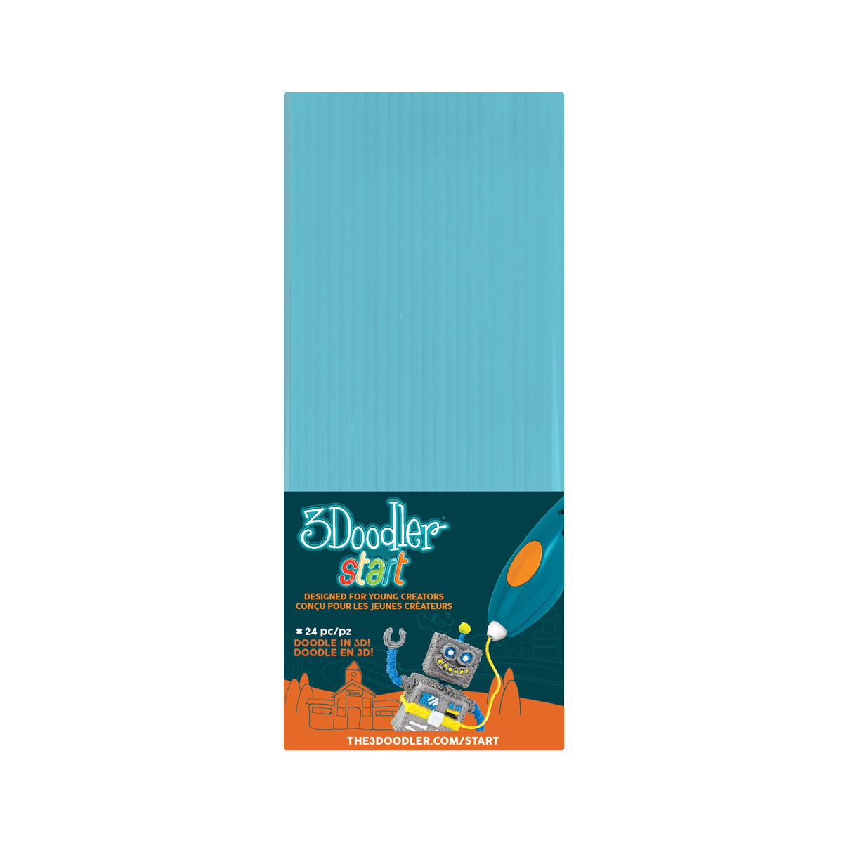 

Набор стержней для 3D-ручки 3Doodler Start S 24 шт голубой