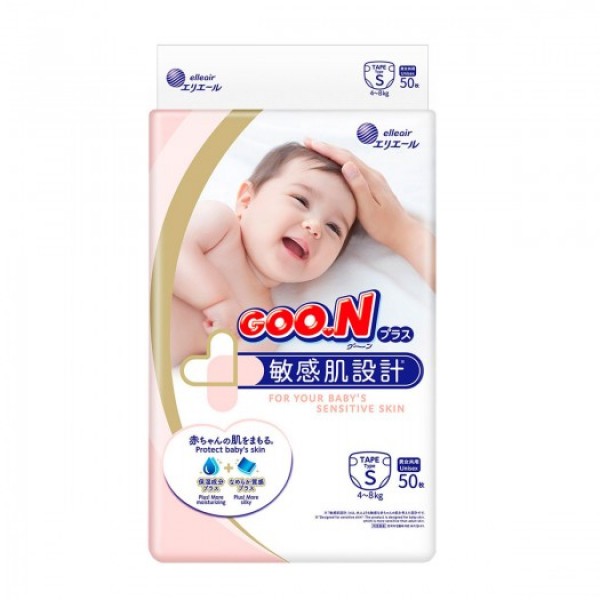 

Подгузники Goo.N Plus для детей (S, 4-8 кг) 50 шт