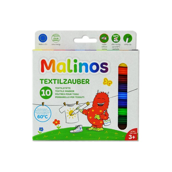 

Фломастеры текстильные Malinos Textil S 10 шт