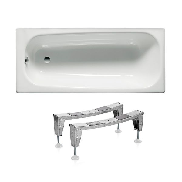 

Ванна стальная металлическая прямоугольная ROCA CONTESA 160см x 70см оборачиваемая с ножками A235960000+A291021000