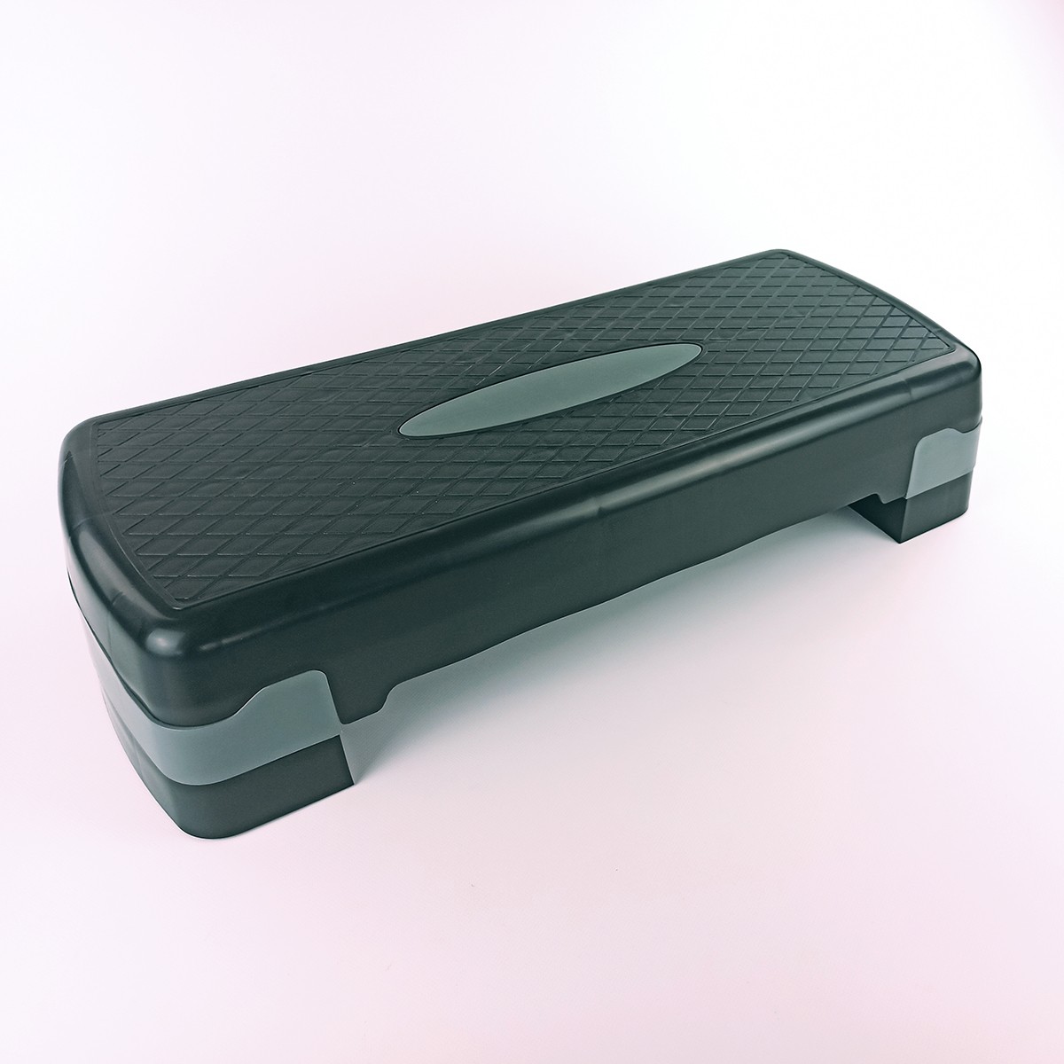 

Степ-платформа (68x28x10+5см) для фитнеса и аэробики FitMagic 2-х ступенчатая степ-доска черно-серая