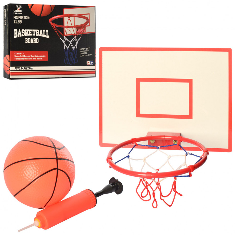 

Игровой набор Баскетбол MR 0165 щит, кольцо, мяч, насос 38х28х6 см