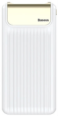 

Внешний аккумулятор Baseus Thin QC3.0 M+T Daul input Digital display Power bank 10000mAh White