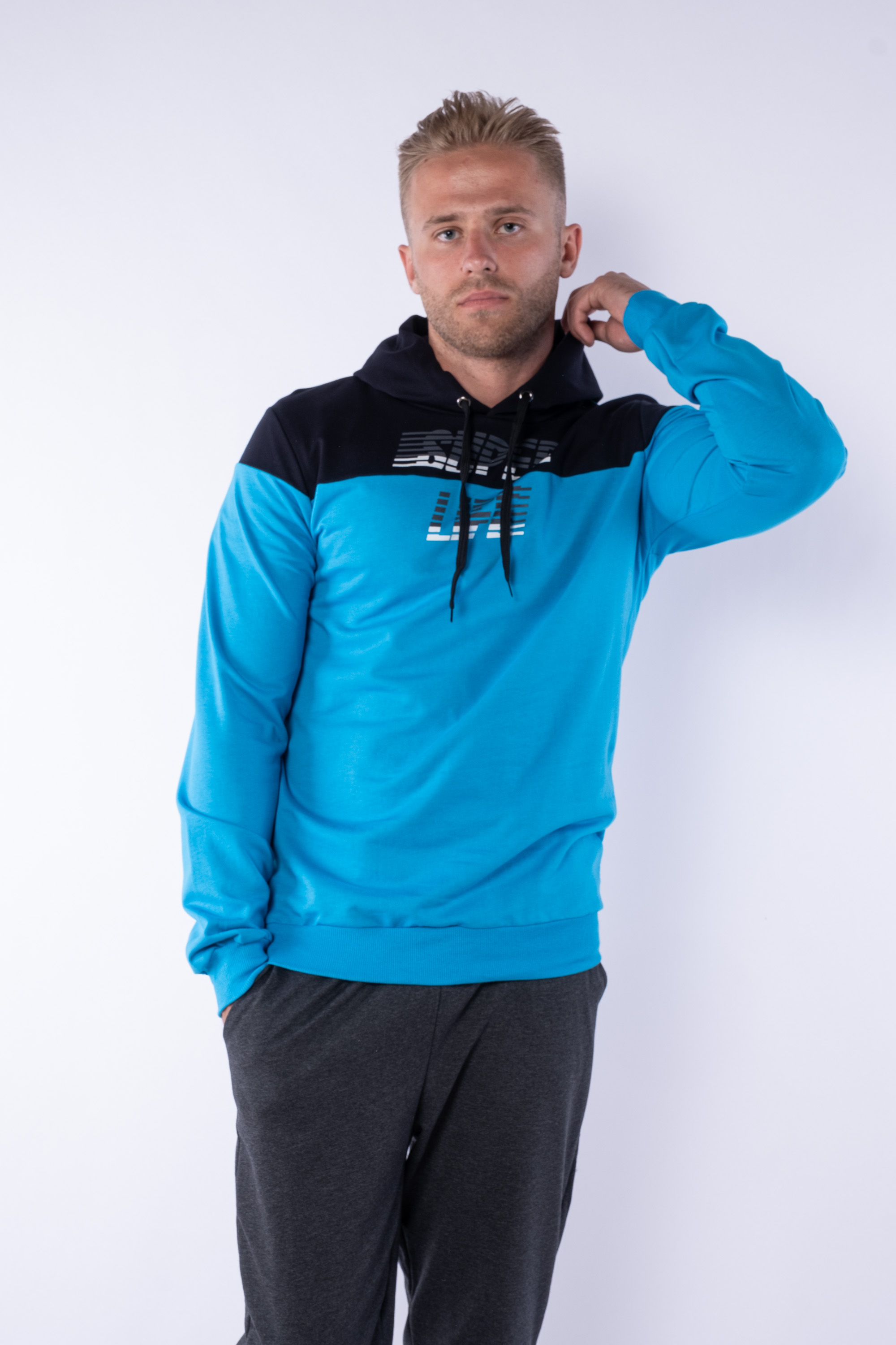 

Худи Time of Style 85F462 XXL Бирюзовый/темно-синий