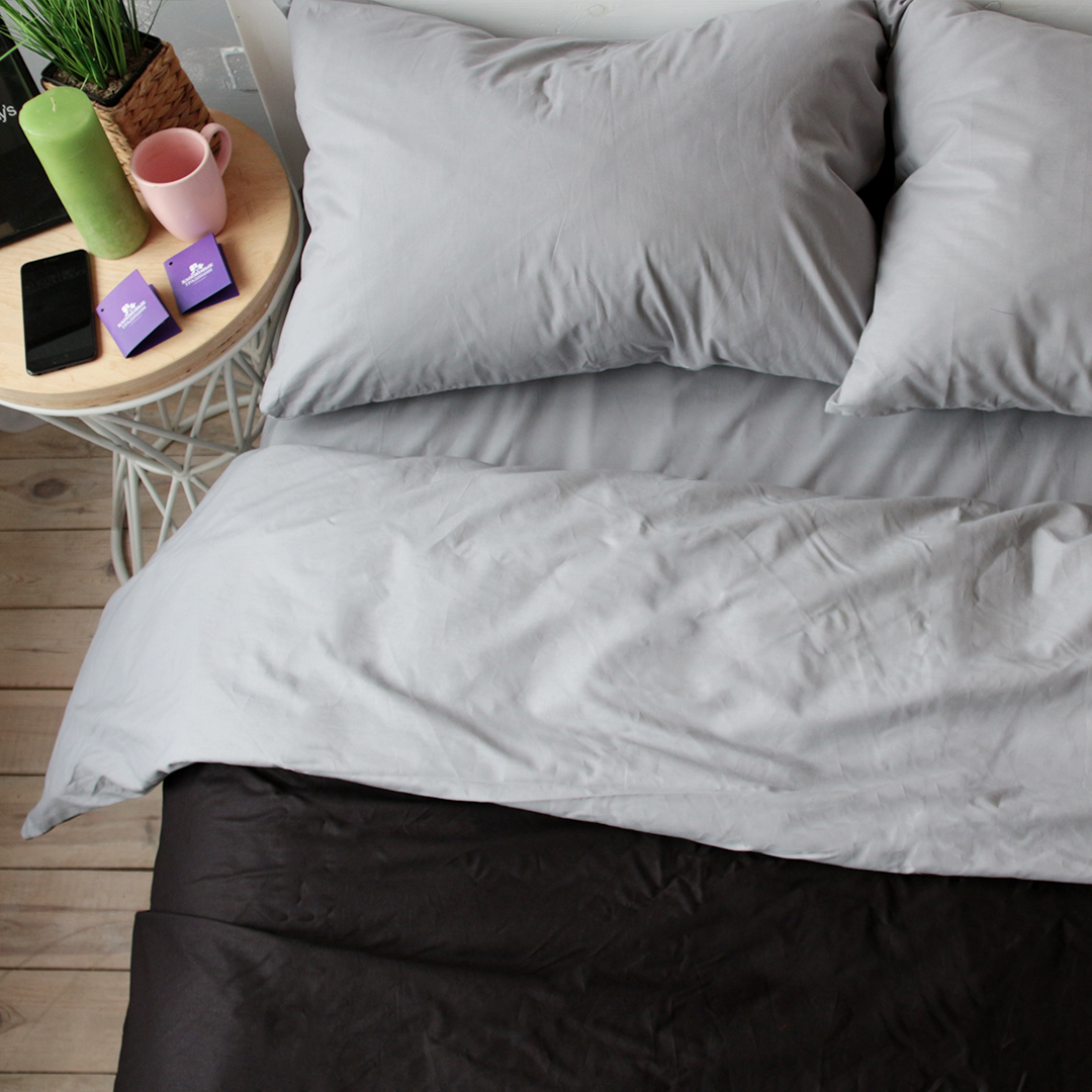 

Комплект постельного белья Полуторный 155x215 "Хлопковые Традиции", поплин, PF46 Чёрный/тёмно-серый