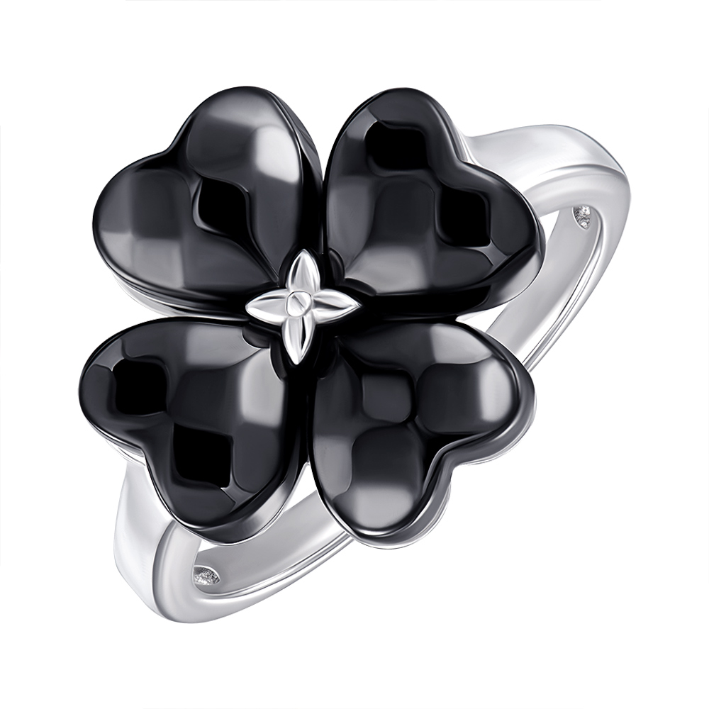 

Серебряное кольцо с керамикой 000147848 17.5 размера