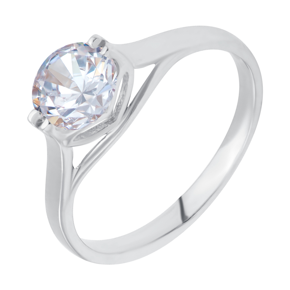 

Серебряное кольцо с цирконием 000116369 18.5 размера