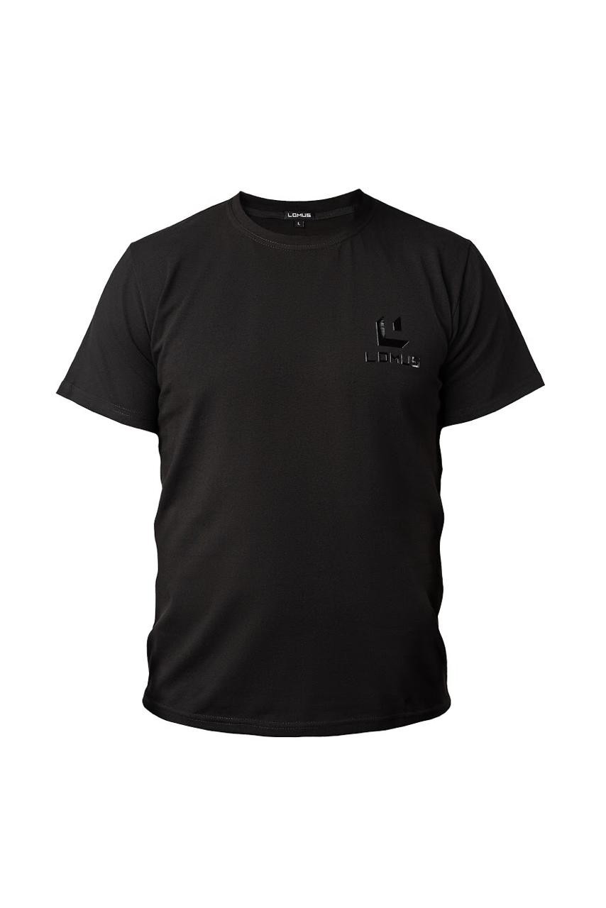 

Мужская футболка LOMUS Logo Black  черная, Мужская футболка LOMUS Logo Black S черная