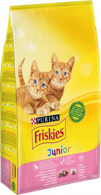 

Сухой корм для котят Purina Friskies Junior с курицей, молоком и овощами 10 кг (5997204512413)