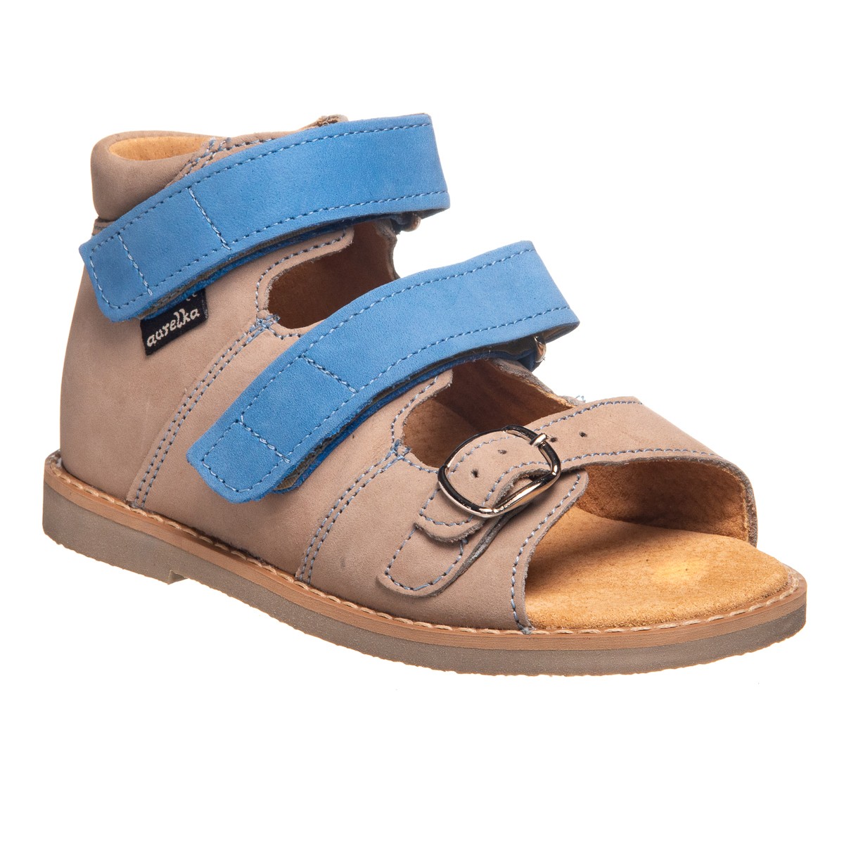 

Босоножки ортопедические Aurelka 1002 (арт.aur-1002_milky/blue), Молочный с голубым (29)
