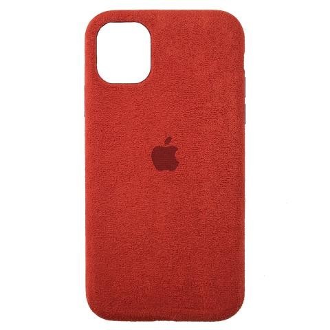 

Чехол Без бренда Alcantara для iPhone 12 Pro Max Red