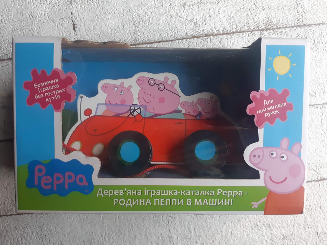

Деревянная игрушка-каталка Peppa Pig Семья Пеппы в машине 24442