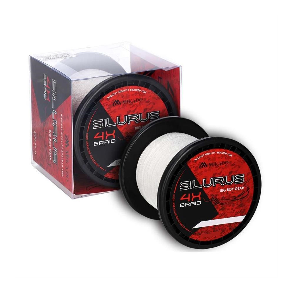 

Шнур Mikado Silurus 4x Braid 300m 0.40mm 34.90kg white (ZSI00W-300-0.40)