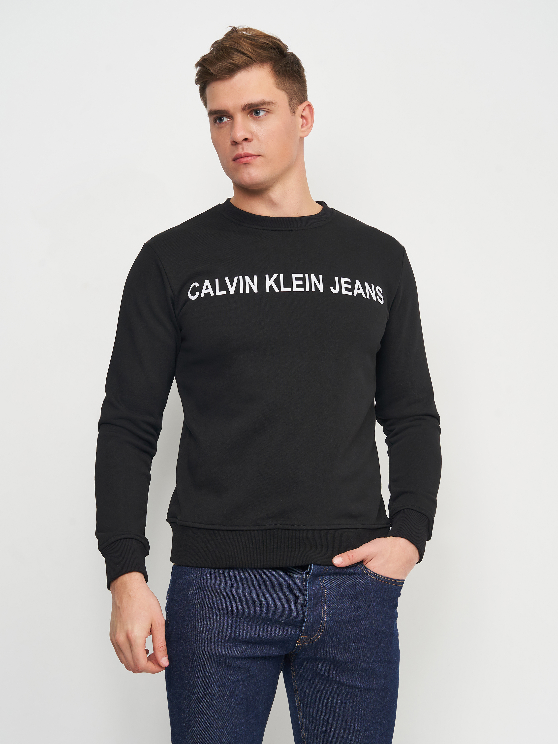 Акція на Світшот Calvin Klein Jeans 10822.1 2XL (52) Чорний (10822.1_2XL) від Rozetka