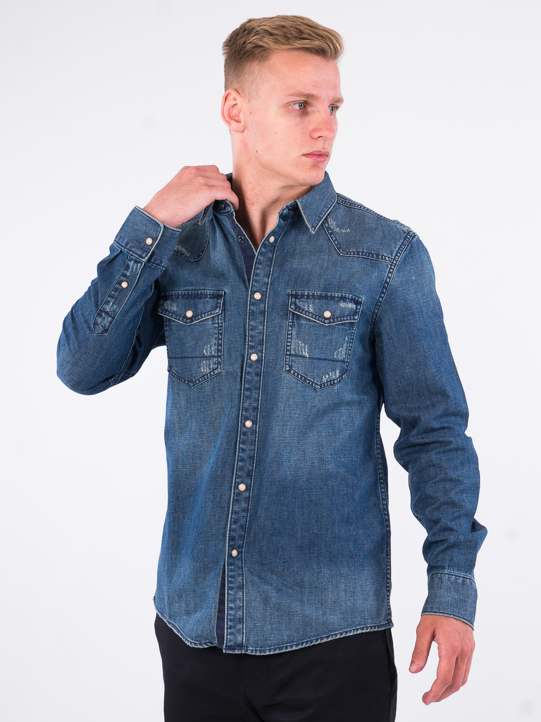 

Рубашка Jack & Jones 218305508  Синий, Рубашка Jack & Jones 218305508 M Синий